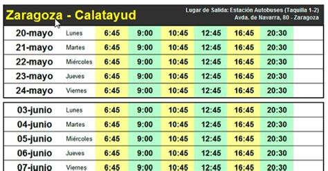 Buses de Zaragoza a Calatayud: horarios y precios